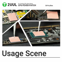 2UUL SC09 50PCS/Boîte Feuille d'isolation thermique conductrice pour réparation de puces de téléphone portable, PCB, BGA, CPU – Dissipation rapide de la chaleur