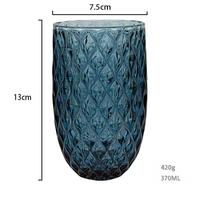 Verre à boire en verre gaufré motif pêche 350ml 370ml, coloré, pour bar, hôtel, restaurant, vente en gros