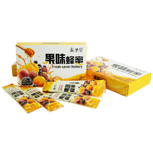 Sachets de miel aux fruits en boîte, saveur fruits mélangés, douceur naturelle, emballage personnalisé, vente en gros - Meilleures ventes - Product Image 2