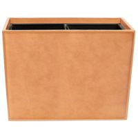 Poubelle d'intérieur en bois et cuir, à ouverture supérieure, pour hôtel, 15L, double couche, articles ménagers avancés