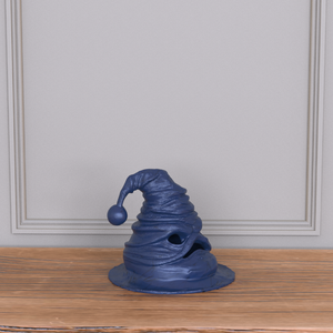 卸売りカスタムポリレジンかわいいハロウィーンの休日の装飾ブルー樹脂邪悪な魔女帽子香コーンバーナーベース付き - Product Image 3