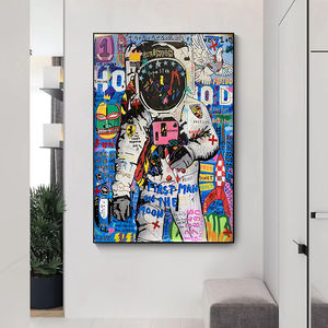 Poster con Ritratto Astratto Graffiti Pop Art <span class=keywords><strong>Stampa</strong></span> su Tela Dipinto ad Olio Famosa Immagine da Parete Opera d'Arte per Arredamento Casa - Product Image 3