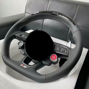 Volant pour Audi A3 A4 A6 avec logo RS, pagaies confortables, cuir perforé, volant LED pour Audi - Product Image 5