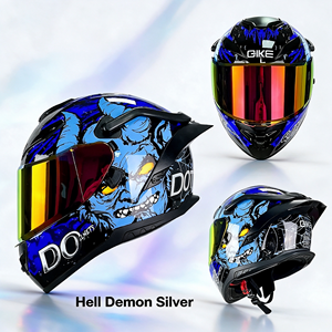 Nouveau casque de moto Kaizehui unisexe Predator Classic intégral en ABS, double visière, compatible HANS, homologué DOT - Product Image 1