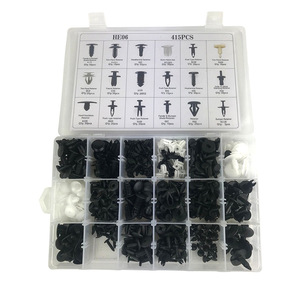 HE06 Automotive Plastic Clips 415PCS Expansion <b>Screw</b> Liner Fender Trunk Repair Kit Black <b>White</b> - Product Image 1