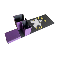 Jeu de société PU cuir personnalisé Flip Card Protector YuGiOh Deck Box TCG Cards Box Custom Deck Box Card Case