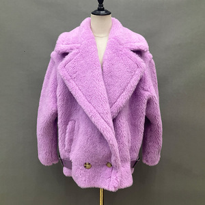 Cappotto in lana allentata in <span class=keywords><strong>Shearling</strong></span> di pecora di moda calda cappotto da orsacchiotto corto caldo caldo antivento - Product Image 4