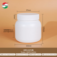 Pot en plastique HDPE blanc vide à large ouverture de qualité alimentaire pour poudre de protéines, suppléments, crème, emballage personnalisé