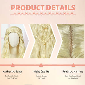 FH venta al por mayor Cosplay diadema peluca P15295 613 <span class=keywords><strong>princesa</strong></span> rubia peluca larga sintética Cosplay resistente al calor peluca sintética Premium - Product Image 3