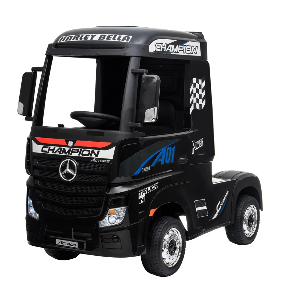 New Model Kids Electric Ride On Baby Car Mercedes-Benz Actros Truck Children's Electric Car Four-Wheel Remote Control Baby Truck