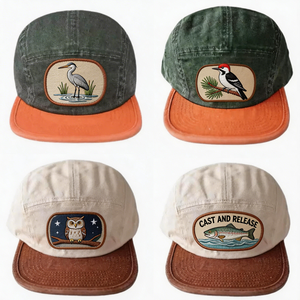 Gorra de Pesca y Caza de 5 Paneles con Logotipo Personalizado, Transpirable, de Lona Encerada, con Cierre Ajustable - Product Image 2