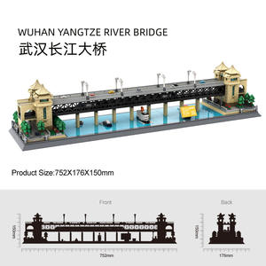 6223 puente del río Yangtze Wuhan edificio atracciones bloque conjunto niños Unisex montaje educativo bloque de construcción juguete de plástico - Product Image 4