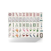 Jeu de tuiles de mahjong américain personnalisées en acrylique givré gravé, tapis de jeu de mahjong sur mesure, jeu de société, cadeau, divertissement