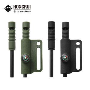 Encendedor de Magnesio Hongrui, Encendedor de Fuego de Gran Tamaño, Funda Kydex, Cuchillo Recto, Herramientas de Caza y Camping con Brújula y Silbato - Product Image 1