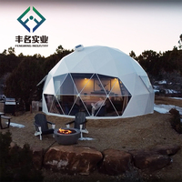 Toit de luxe en PVC chauffé Eco préfabriqué dôme géodésique transparent hôtel tente de glamping maison désert tente dôme ronde pour le camping