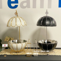 Plats de service ronds de luxe en acier inoxydable blanc et noir de 8 L, ensemble chauffe-plats pour buffet, idéal pour la restauration - Vente chaude