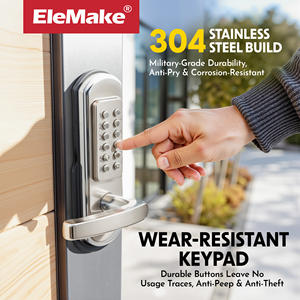 304 Roestvrijstalen Mechanische Combinatie Deurslot-Sleutelloos Codetoetsenbord Veiligheidsslot Voor Linker Naar Binnen Openende Deuren - Product Image 6