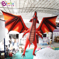 Dragon de la publicité gonflable géant personnalisé, modèle de dinosaure animal gonflable, décoration de dragon volant gonflable géant