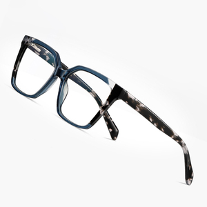2024 vente en gros de nouvelles lunettes anti-bleu mode Anti lumière bleue composition multicolore monture de lunettes en acétate logo personnalisé pour les femmes - Product Image 1
