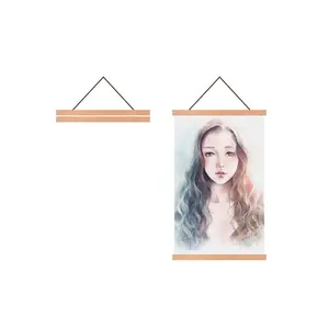 Beech Wood 8 × 10 Poster Frame Wall Hanging Magnetic Poster Frame Hanger For Photo Pictures Canvas Artwork