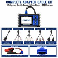Escáner de Diagnóstico para Motocicletas UDIAG M200, Lector de Códigos OBD2 de Sistema Completo, Herramienta de Escaneo Multimarca para Motos, Reinicio de Ajustes de ABS y Aceleración