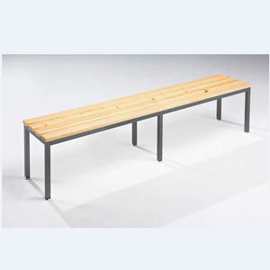 Banco Metálico Moderno para Sala de Espera, Banco de Asientos de Acero y Madera de Pino para Gimnasio y Vestuario de Hospital - Product Image 1