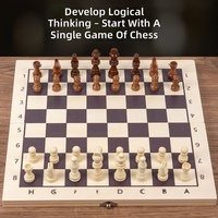 Échiquier Pliant Portable en Bois – Jeu Éducatif et Pédagogique pour Enfants – Cadeau Unisexe Parent-Enfant – Vente en Gros