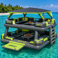 Plateforme flottante gonflable résistante aux vagues pour les zones côtières, pour le repos et les divertissements aquatiques en plein air