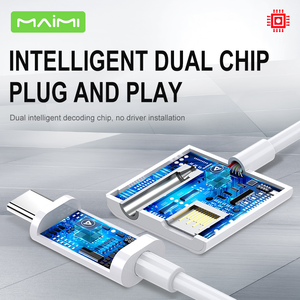 <span class=keywords><strong>Adaptador</strong></span> de <span class=keywords><strong>audio</strong></span> Maimi 2 en 1 Tipo C a 3,5mm, <span class=keywords><strong>divisor</strong></span> de <span class=keywords><strong>carga</strong></span> rápida, <span class=keywords><strong>adaptador</strong></span> de conector de auriculares <span class=keywords><strong>para</strong></span> IPhone16/15 samsung - Product Image 3