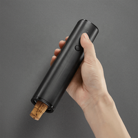 Ensemble d'ouvre-bouteille électrique en bois noir, ouvre-bouteille automatique rechargeable par USB