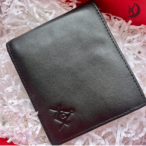 Okul Malzemeleri Seti RFID Hakiki Deri Erkek Lüks Yüksek Kaliteli Masonik Freemason Cüzdan Kalem Seti - Product Image 4