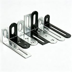 Support d'étagère en acier métallique en forme de L, 5 mm d'épaisseur, chromé, à angle droit, support de montage anti-basculement pour meubles - Product Image 1