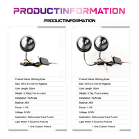 VAHID Nouveau projecteur de phare LED RGB universel 12V étanche avec contrôle par application, yeux de démon pour voiture, lentille de projecteur, indice de protection IP67, haute qualité