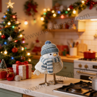 Ornement de Noël en perles de polyester écologiques fait main, petit oiseau, marque Nanshen, certifié BSCI, taille personnalisable, décoration