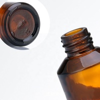 Flacon de sérum compte-gouttes en verre ambré givré de luxe de 30ml 50ML cylindre rond avec épaules inclinées pour crème nettoyante pour le visage