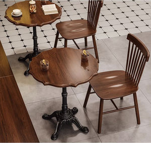 Ristorante in legno massello per il tempo libero discussione retrò stile americano caffè e pub vintage ristorante set di tavoli e sedie - Product Image 6