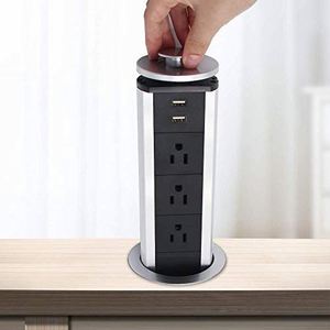 PULL POP up 3 AC США розетка 2 USB-порта для зарядки настольные розетки столешницы кухонные всплывающие розетки - Product Image 1