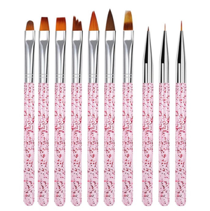 Ensemble de pinceaux pour nail art ODM OEM, pinceaux de dessin 3D, pinceaux de peinture, poils en nylon, gel polish, manucure, salon de nail art - Product Image 2