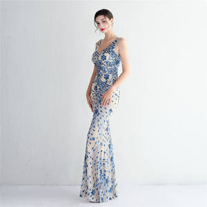 19607 # robes de soirée de luxe coupe ajustée gland manches paillettes <span class=keywords><strong>fleur</strong></span> longue sirène <span class=keywords><strong>robe</strong></span> de soirée robes pour femmes robes de demoiselle d'honneur <span class=keywords><strong>H</strong></span> - Product Image 3