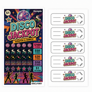 Vente en gros directe usine : Carte à languette découpée sur mesure, thème disco, avec impression offset et cinq fenêtres - Product Image 2