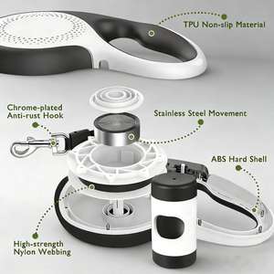 Coleira Retrátil Personalizada de Novo Design para Cães - Treinamento ao Ar Livre com Luz <span class=keywords><strong>LED</strong></span> para Corrida, Coleira Grande para Animais de Estimação - Product Image 3