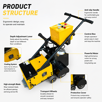 Machine à racler le sol motorisée portative, décapant de revêtement de sol, 1500W 220V/380V, faible coût d'entretien
