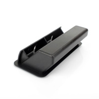 Poignée de porte coulissante encastrée en plastique noir invisible pour porte coulissante moderne de grange