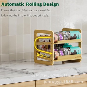 Étagère de rangement en bois à double niveau, détachable, pour aliments pour animaux de compagnie, type sur pied - Product Image 2