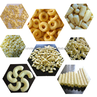 Nouvelle machine extrudeuse de maïs multifonctionnelle entièrement automatique en acier inoxydable de grande capacité pour la fabrication de snacks soufflés, de riz soufflé et de gâteaux
