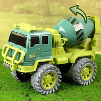 Ensemble de jouets de véhicules d'ingénierie en plastique ABS à grande échelle 1:5 pour garçons et tout-petits : Excavatrice, Bétonnière, Voiture à roulettes, Camion à outils d'assemblage