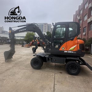 100% Original japonais Mini Doosan Dx60w pelle à roues/nouveau prix bas vente chaude pelle à roues multifonctionnelle DX60 - Product Image 4