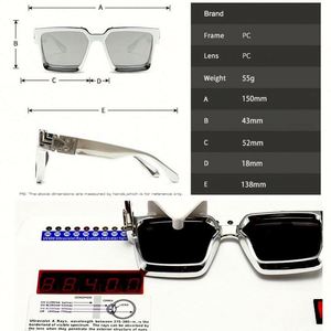Vente flash - Lunettes de soleil surdimensionnées personnalisées avec logo tendance, monture carrée colorée pour hommes et femmes - Product Image 5