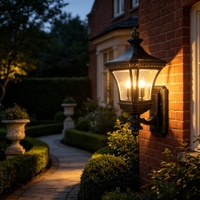 Lampe murale européenne en aluminium LED de luxe personnalisée en usine, étanche IP65, E14*3, rétro, pour hôtel, couloir, balcon, jardin