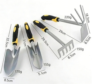 Ensemble d'outils de jardinage robustes et ergonomiques, très demandés pour la culture des plantes - Product Image 2